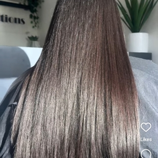 High shine long glass look hair