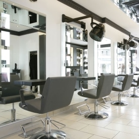 Interior of Reflections hair salon